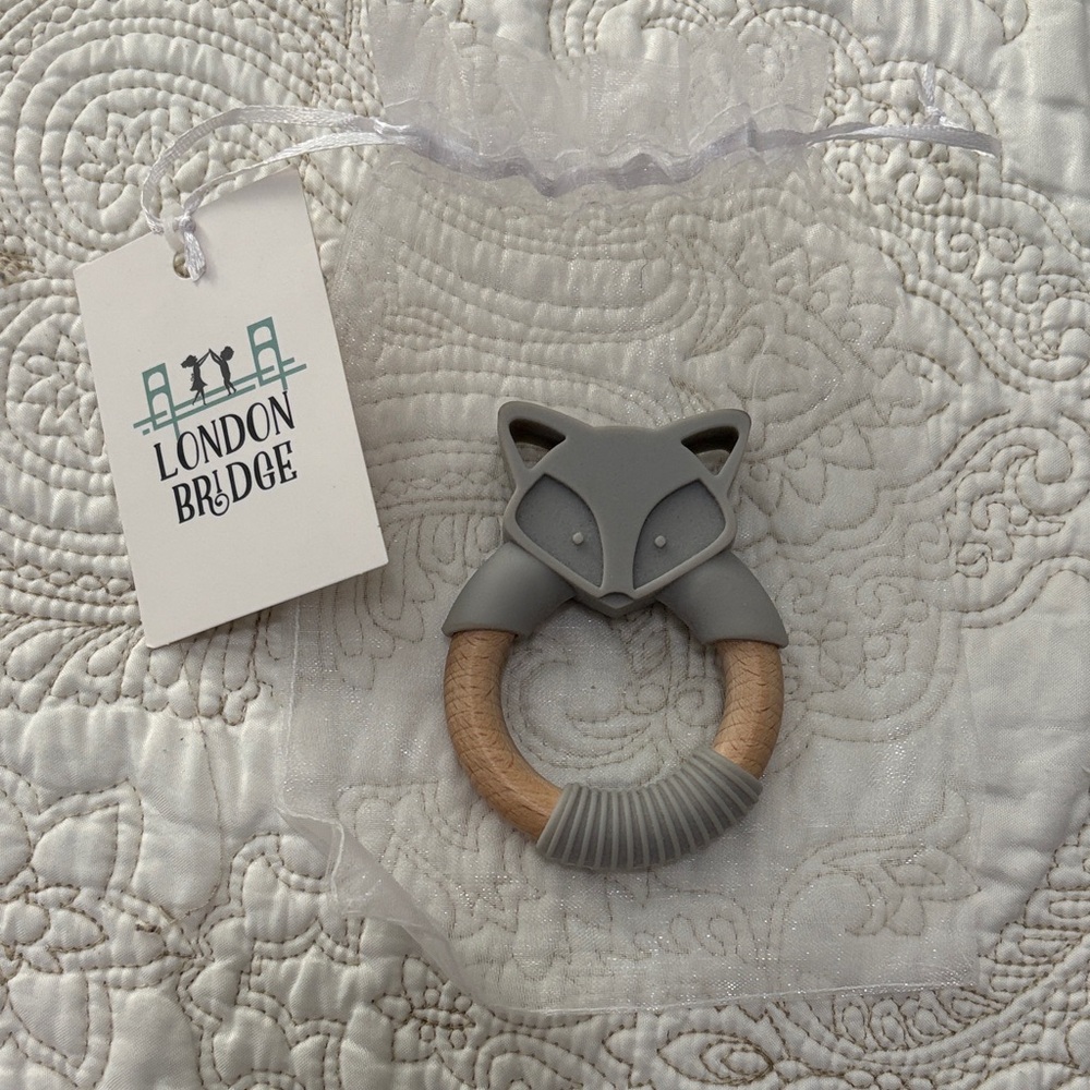 Gray Fox Teether Ring